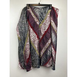 Coldwater Creek Sz 3x Multicolor Patchwork Maxi Skirt For Holiday Dress Up Work